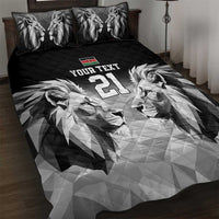 Kenya Rugby Custom Quilt Bed Set Black Kenyan 22-23 Motif - Wonder Print Shop