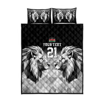 Kenya Rugby Custom Quilt Bed Set Black Kenyan 22-23 Motif - Wonder Print Shop