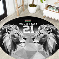 Kenya Rugby Custom Round Carpet Black Kenyan 22-23 Motif - Wonder Print Shop