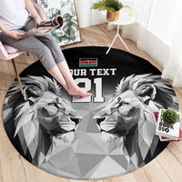 Kenya Rugby Custom Round Carpet Black Kenyan 22-23 Motif - Wonder Print Shop