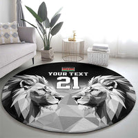 Kenya Rugby Custom Round Carpet Black Kenyan 22-23 Motif - Wonder Print Shop