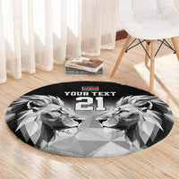 Kenya Rugby Custom Round Carpet Black Kenyan 22-23 Motif - Wonder Print Shop
