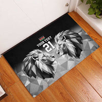 Kenya Rugby Custom Rubber Doormat Black Kenyan 22-23 Motif - Wonder Print Shop
