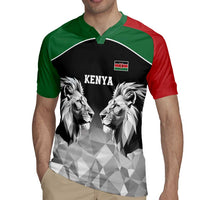 Kenya Rugby Custom Rugby Jersey Black Kenyan 22-23 Motif - Wonder Print Shop