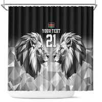 Kenya Rugby Custom Shower Curtain Black Kenyan 22-23 Motif - Wonder Print Shop