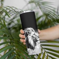 Kenya Rugby Custom Skinny Tumbler Black Kenyan 22-23 Motif - Wonder Print Shop