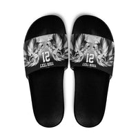 Kenya Rugby Custom Slide Sandals Black Kenyan 22-23 Motif - Wonder Print Shop