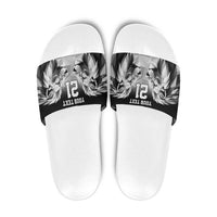 Kenya Rugby Custom Slide Sandals Black Kenyan 22-23 Motif - Wonder Print Shop
