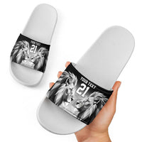 Kenya Rugby Custom Slide Sandals Black Kenyan 22-23 Motif - Wonder Print Shop