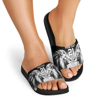 Kenya Rugby Custom Slide Sandals Black Kenyan 22-23 Motif - Wonder Print Shop