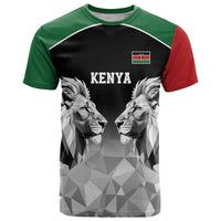 Kenya Rugby Custom T Shirt Black Kenyan 22-23 Motif - Wonder Print Shop