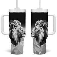 Kenya Rugby Custom Tumbler With Handle Black Kenyan 22-23 Motif - Wonder Print Shop