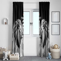 Kenya Rugby Custom Window Curtain Black Kenyan 22-23 Motif - Wonder Print Shop