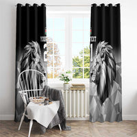 Kenya Rugby Custom Window Curtain Black Kenyan 22-23 Motif - Wonder Print Shop