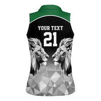 Kenya Rugby Custom Women Sleeveless Polo Shirt Black Kenyan 22-23 Motif - Wonder Print Shop