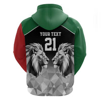 Kenya Rugby Custom Zip Hoodie Black Kenyan 22-23 Motif - Wonder Print Shop