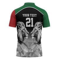 Kenya Rugby Custom Zipper Polo Shirt Black Kenyan 22-23 Motif - Wonder Print Shop