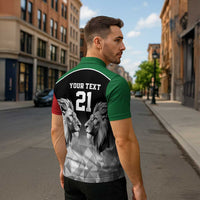 Kenya Rugby Custom Zipper Polo Shirt Black Kenyan 22-23 Motif - Wonder Print Shop