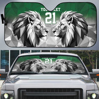 Kenya Rugby Custom Auto Sun Shade Green Kenyan 22-23 Motif - Wonder Print Shop