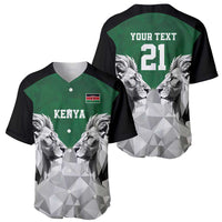 Kenya Rugby Custom Baseball Jersey Green Kenyan 22-23 Motif - Wonder Print Shop