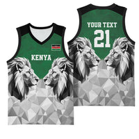 Kenya Rugby Custom Basketball Jersey Green Kenyan 22-23 Motif - Wonder Print Shop