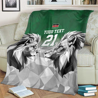 Kenya Rugby Custom Blanket Green Kenyan 22-23 Motif - Wonder Print Shop
