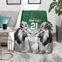 Kenya Rugby Custom Blanket Green Kenyan 22-23 Motif - Wonder Print Shop