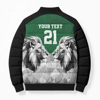 Kenya Rugby Custom Bomber Puffer Jacket Green Kenyan 22-23 Motif - Wonder Print Shop