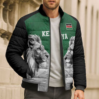 Kenya Rugby Custom Bomber Puffer Jacket Green Kenyan 22-23 Motif - Wonder Print Shop
