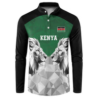 Kenya Rugby Custom Button Sweatshirt Green Kenyan 22-23 Motif - Wonder Print Shop