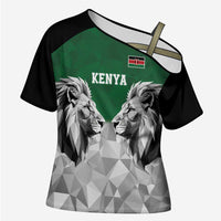 Kenya Rugby Custom Cross Shoulder Shirt Green Kenyan 22-23 Motif - Wonder Print Shop