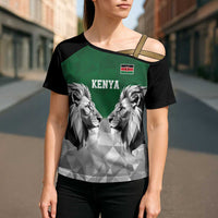 Kenya Rugby Custom Cross Shoulder Shirt Green Kenyan 22-23 Motif - Wonder Print Shop