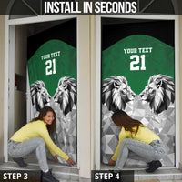 Kenya Rugby Custom Door Cover Green Kenyan 22-23 Motif - Wonder Print Shop