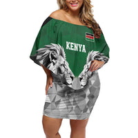 Kenya Rugby Custom Family Matching Off Shoulder Short Dress and Hawaiian Shirt Green Kenyan 22-23 Motif - Wonder Print Shop