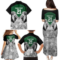 Kenya Rugby Custom Family Matching Puletasi and Hawaiian Shirt Green Kenyan 22-23 Motif - Wonder Print Shop