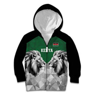 Kenya Rugby Custom Kid Hoodie Green Kenyan 22-23 Motif - Wonder Print Shop
