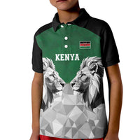 Kenya Rugby Custom Kid Polo Shirt Green Kenyan 22-23 Motif - Wonder Print Shop