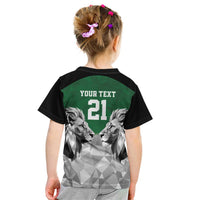 Kenya Rugby Custom Kid T Shirt Green Kenyan 22-23 Motif - Wonder Print Shop