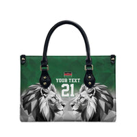 Kenya Rugby Custom Leather Bag Green Kenyan 22-23 Motif - Wonder Print Shop