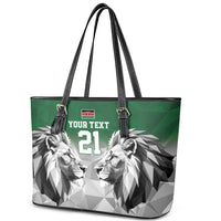 Kenya Rugby Custom Leather Tote Bag Green Kenyan 22-23 Motif - Wonder Print Shop