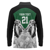 Kenya Rugby Custom Long Sleeve Polo Shirt Green Kenyan 22-23 Motif - Wonder Print Shop
