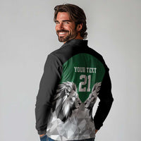 Kenya Rugby Custom Long Sleeve Polo Shirt Green Kenyan 22-23 Motif - Wonder Print Shop