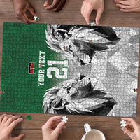 Kenya Rugby Custom Puzzle Green Kenyan 22-23 Motif - Wonder Print Shop