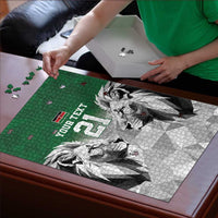 Kenya Rugby Custom Puzzle Green Kenyan 22-23 Motif - Wonder Print Shop