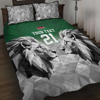 Kenya Rugby Custom Quilt Bed Set Green Kenyan 22-23 Motif - Wonder Print Shop