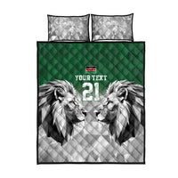 Kenya Rugby Custom Quilt Bed Set Green Kenyan 22-23 Motif - Wonder Print Shop