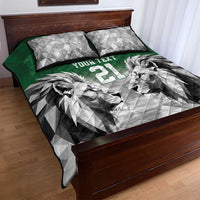 Kenya Rugby Custom Quilt Bed Set Green Kenyan 22-23 Motif - Wonder Print Shop