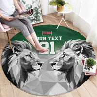 Kenya Rugby Custom Round Carpet Green Kenyan 22-23 Motif - Wonder Print Shop