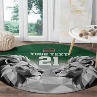 Kenya Rugby Custom Round Carpet Green Kenyan 22-23 Motif - Wonder Print Shop