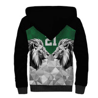 Kenya Rugby Custom Sherpa Hoodie Green Kenyan 22-23 Motif - Wonder Print Shop